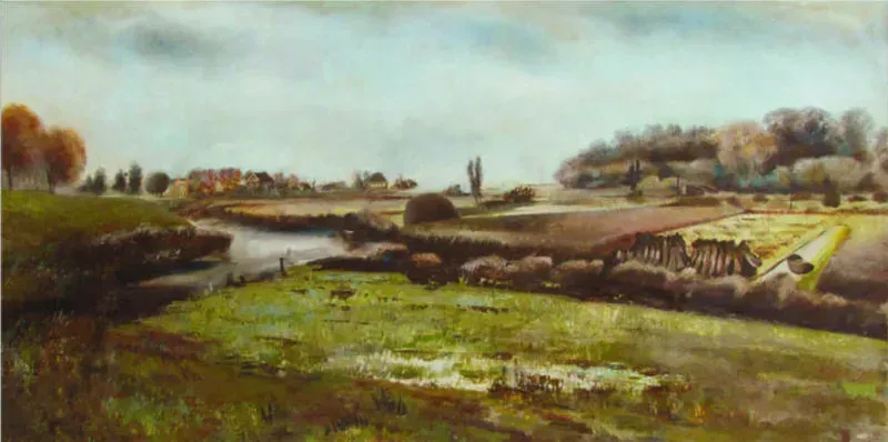 Landschap met beek - Jan Jurriën Moolhuizen